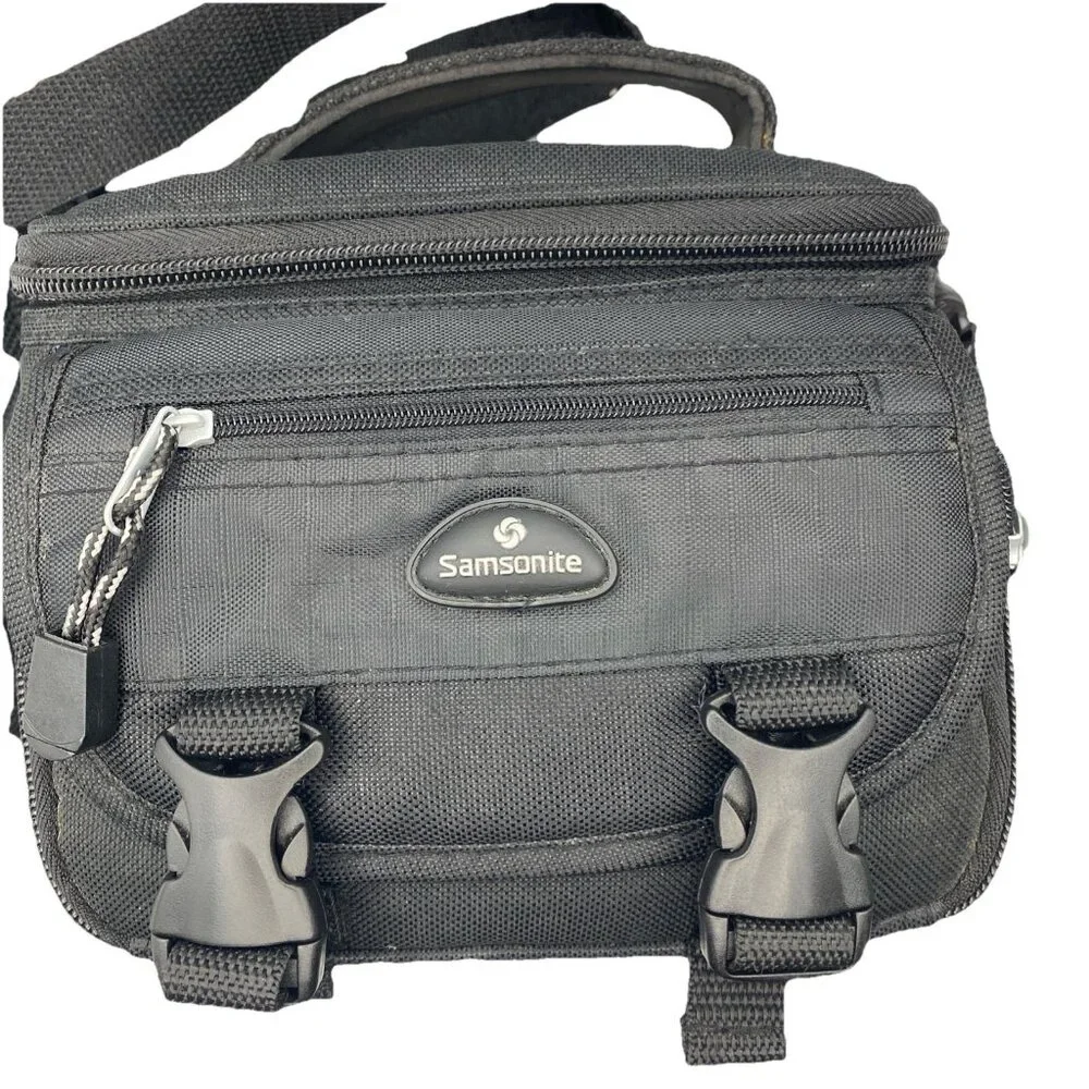 Samsonite Camera Bag Padded Small DSLR Point n Shoot Pockets Strap Black